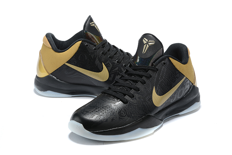 Classic Nike Kobe 5 Black Gold Shoes